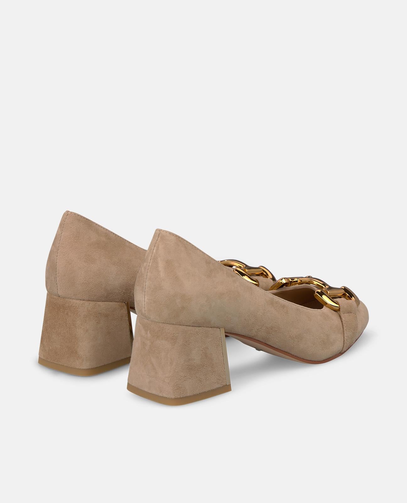 alma-en-pena-pumps-mit-metallic-akzent-wildleder-arena-5-5-cm image 3