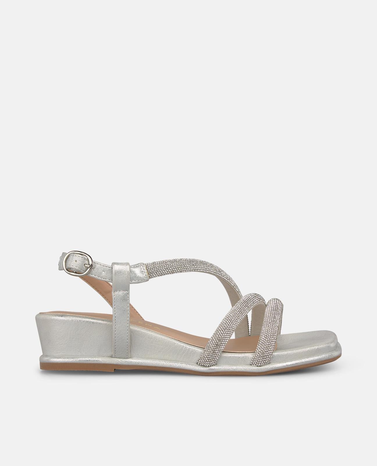 alma-en-pena-keilsandalen-tubular-wedges-silber-4-cm image 1