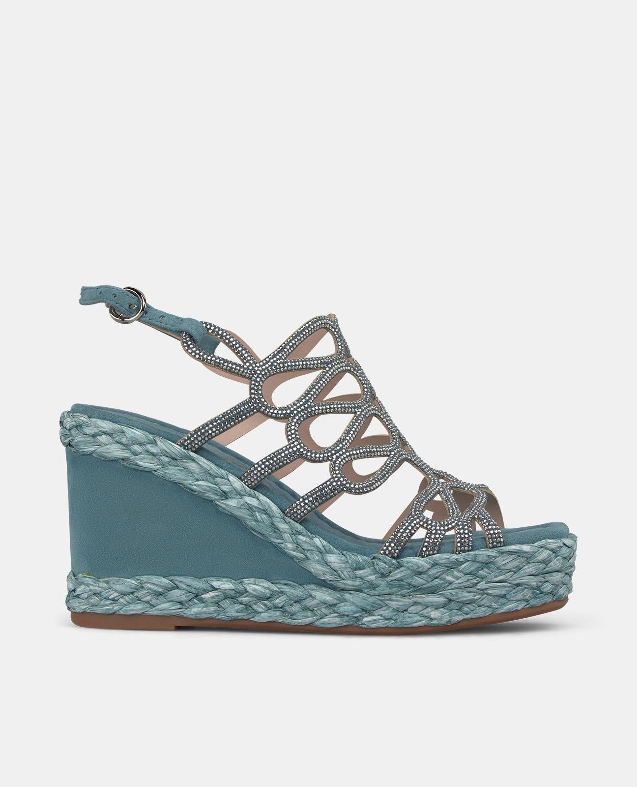 alma-en-pena-keilsandale-mit-strassdetails-blau-9-5-cm image 1