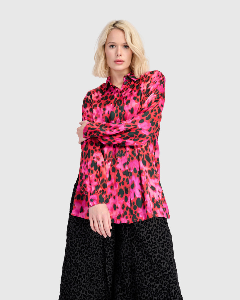 alembika-charmant-shirt-damen-tunika-fuchsia-print-viskose image 1