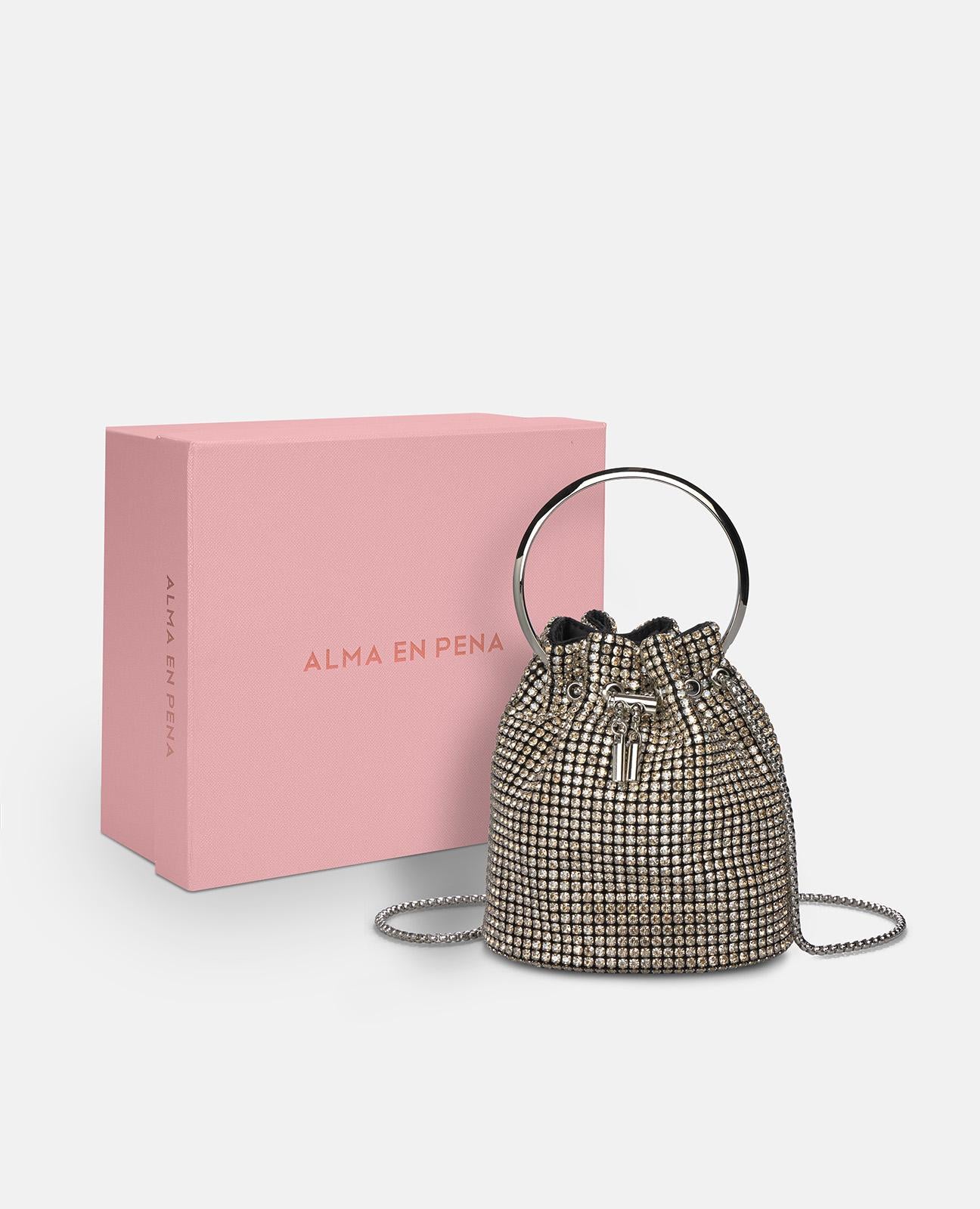 alma-en-pena-bag-covered-with-rhinestones-strass-tasche-gold-mit-kette image 8