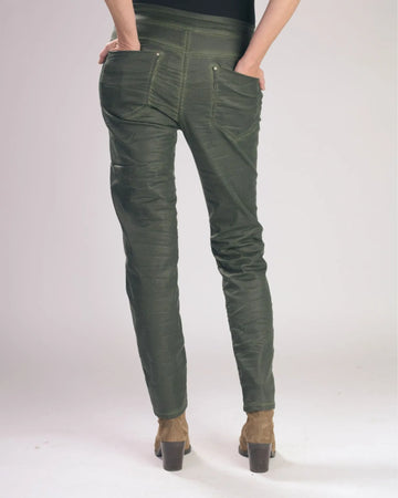 alembika-pinstripe-iconic-stretch-jeans-green-damen-jeans image 2