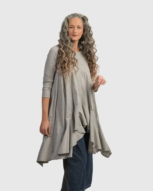 alembika-urban-spice-of-life-hi-lo-trapeze-top-grey-tunika image 1