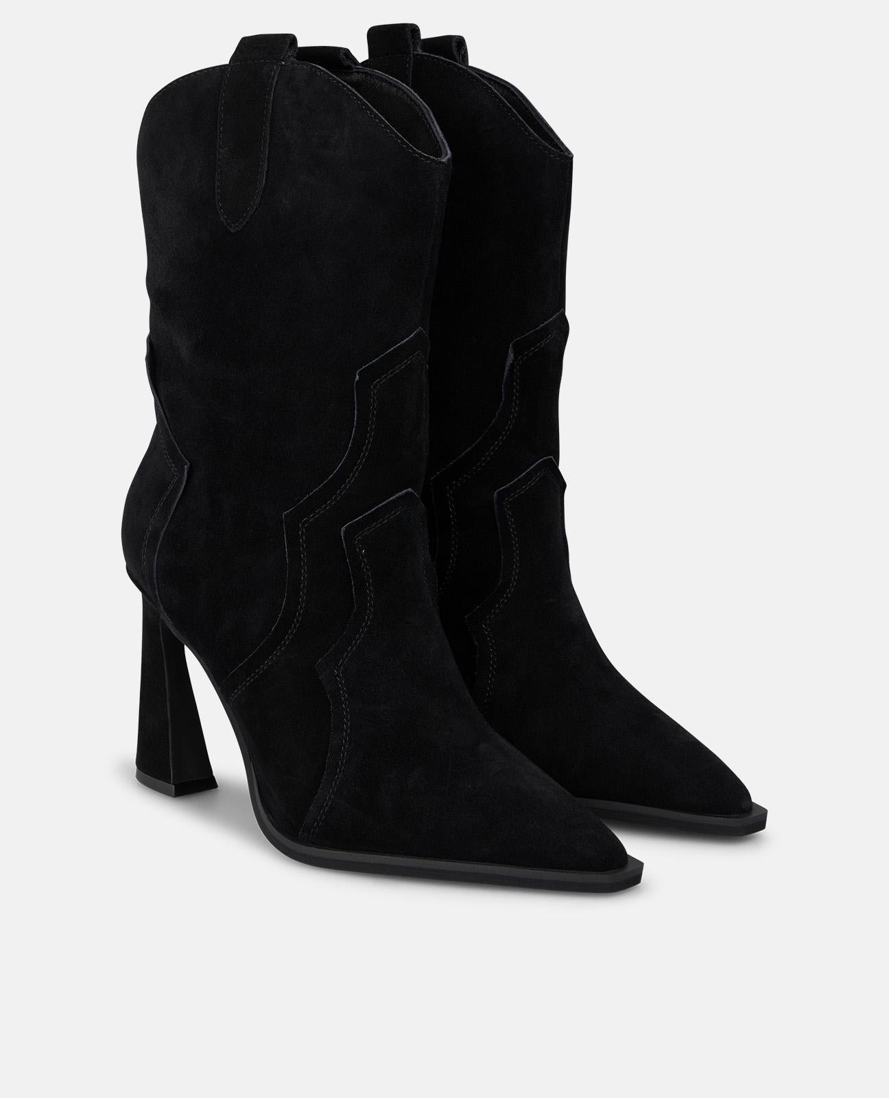 alma-en-pena-suede-cowboy-boots-schwarze-cowboy-stiefeletten-9-cm image 2