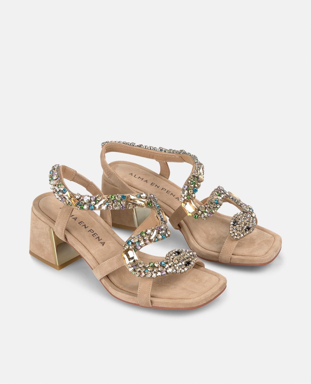 alma-en-pena-high-heel-sandalen-schlangen-optik-mit-strass-arena-9-cm image 2