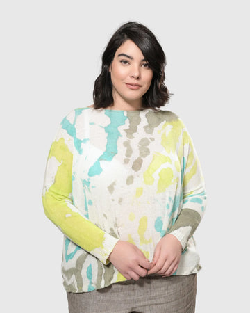 alembika-watercolor-boxy-sweater-lagoon-leinen-pullover image 3