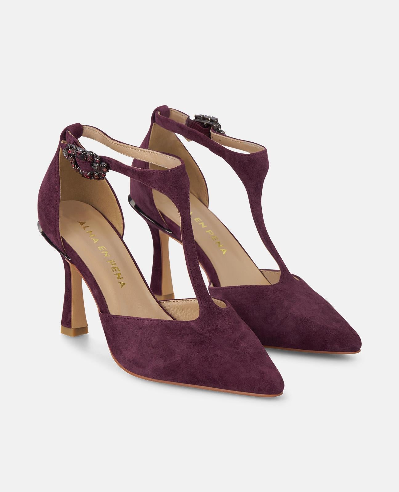 alma-en-pena-jewel-buckle-sharp-pumps-bordeaux-9-cm image 2