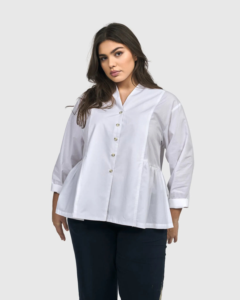 alembika-addison-peplum-bluse-wei-baumwolle image 1