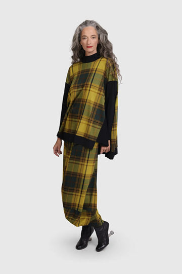 alembika-plaid-trapeze-top-tunika-top image 2