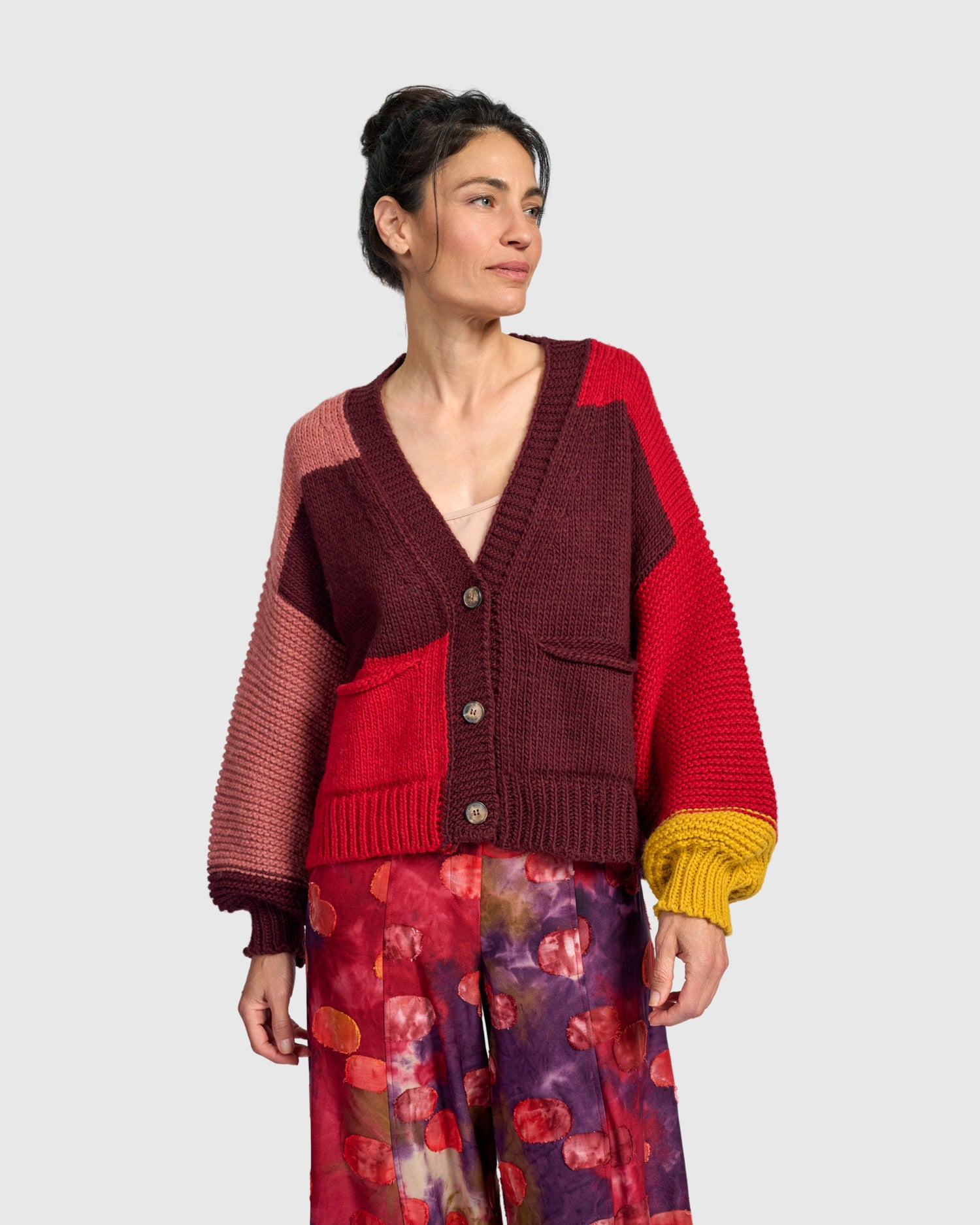 alembika-carnival-chunky-cardigan-ruby image 2