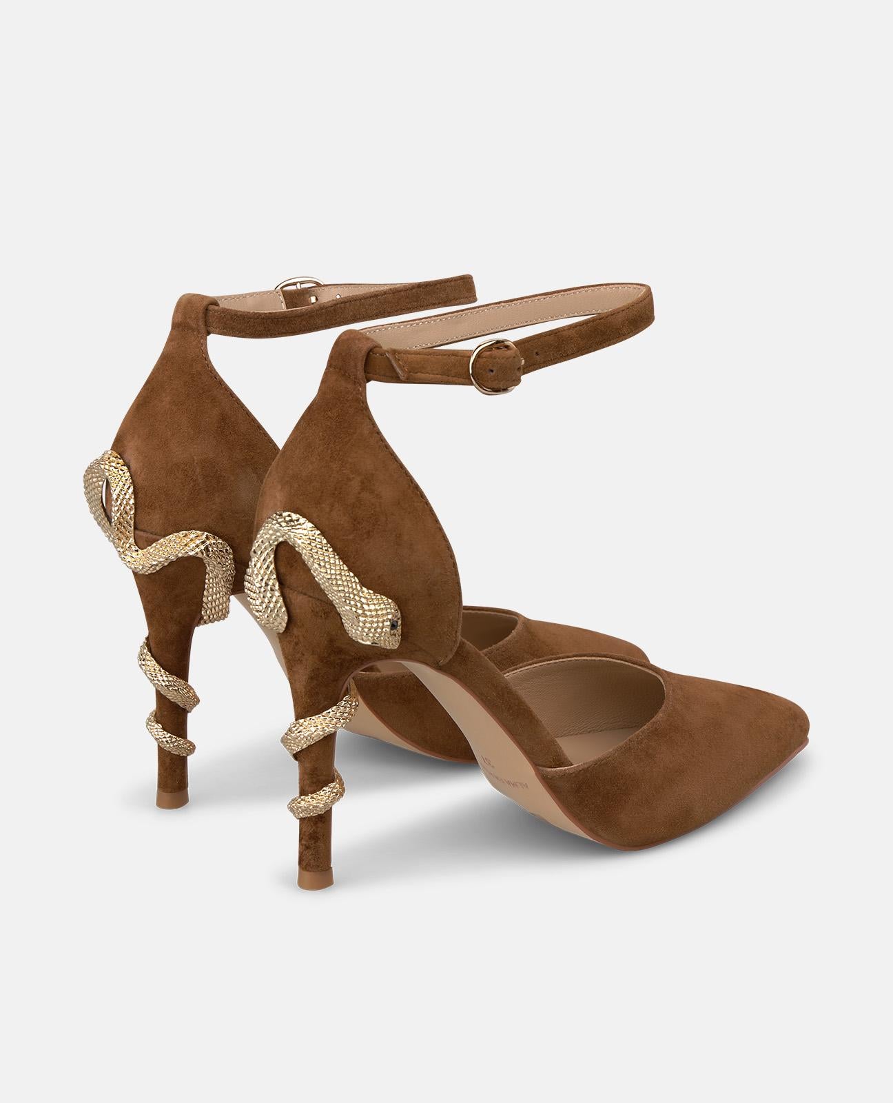 alma-en-pena-suede-high-heels-camel-snake-10-cm image 3