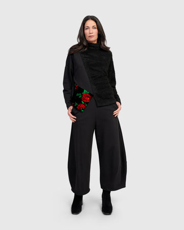 alembika-loft-terry-lantern-pants-cropped-hose-schwarz image 5