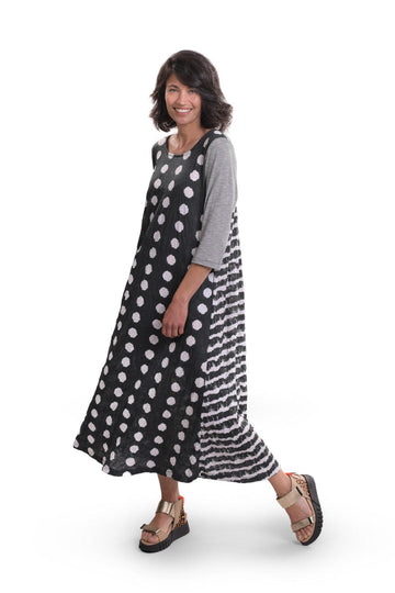 alembika-duet-crinkle-maxi-damenkleid-charcoal image 2