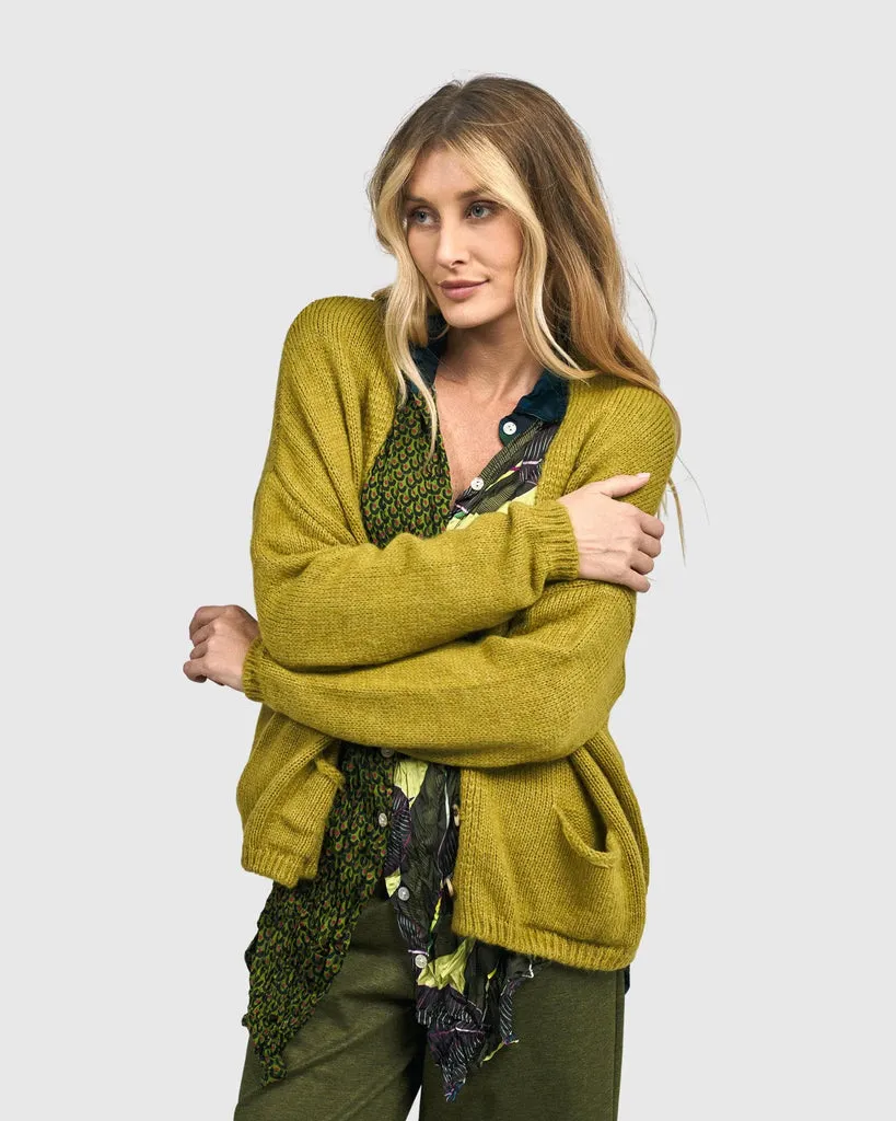 alembika-diana-cropped-cardigan-ochre image 1