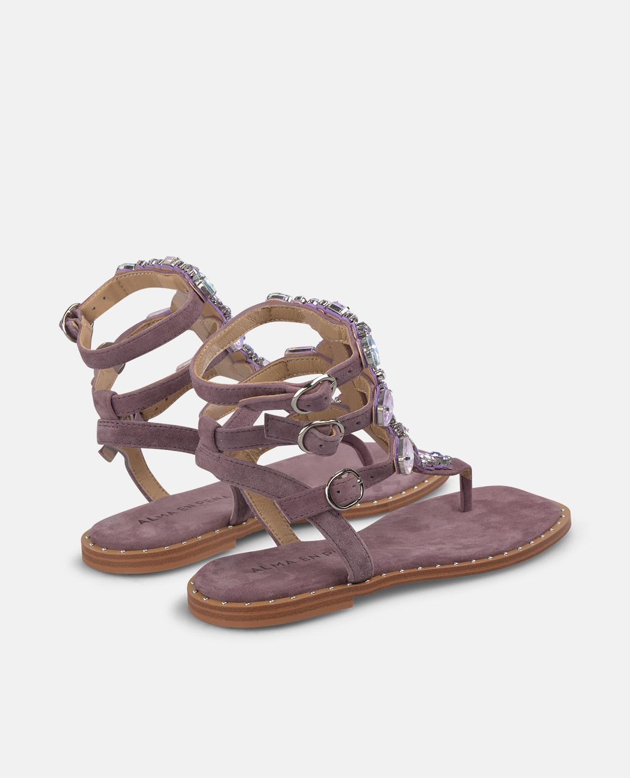 alma-en-pena-sandalen-im-greek-style-lavendel-flach-1-cm image 3