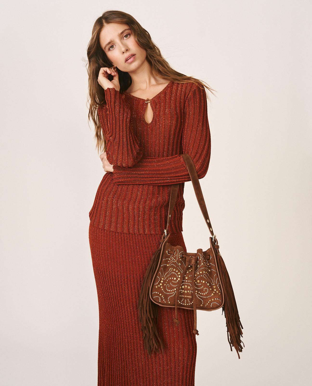 alma-en-pena-alfa-64785-serraje-leder-umh-ngetasche-mit-strass-camel image 4