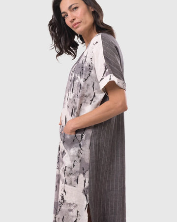 alembika-skyline-v-neck-maxi-kleid-fog image 2