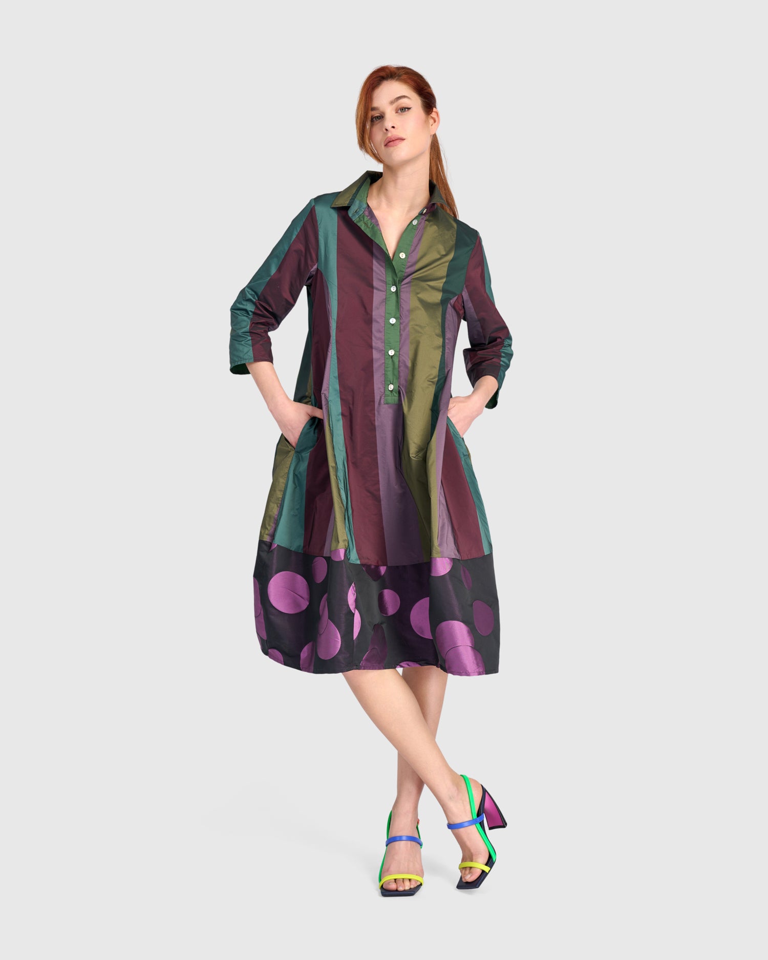 alembika-lustrous-shirtdress-jewel-mix-hemdkleid-kokon image 2