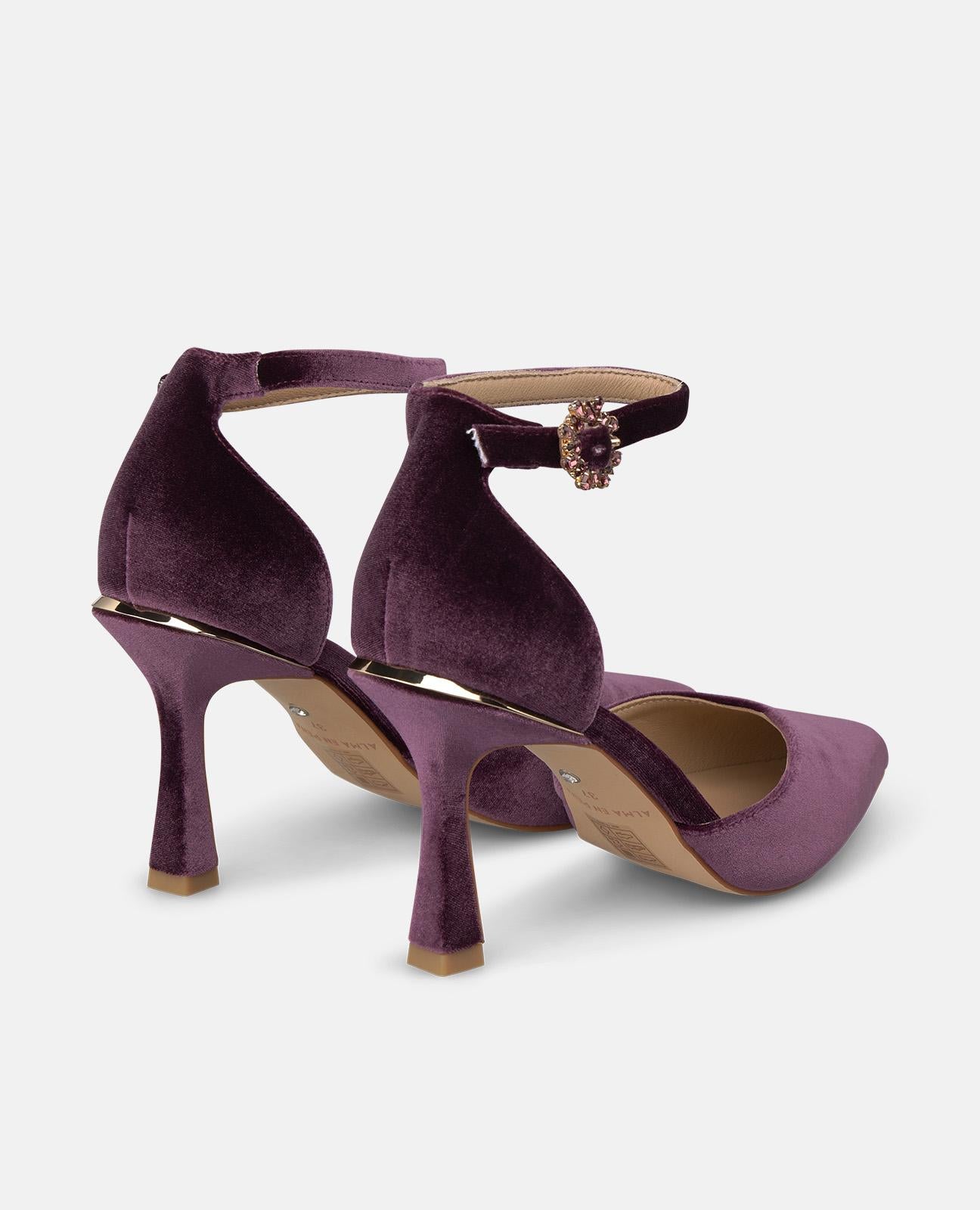 alma-en-pena-samt-pumps-mit-kn-chelriemen-8-cm-lavanda image 3