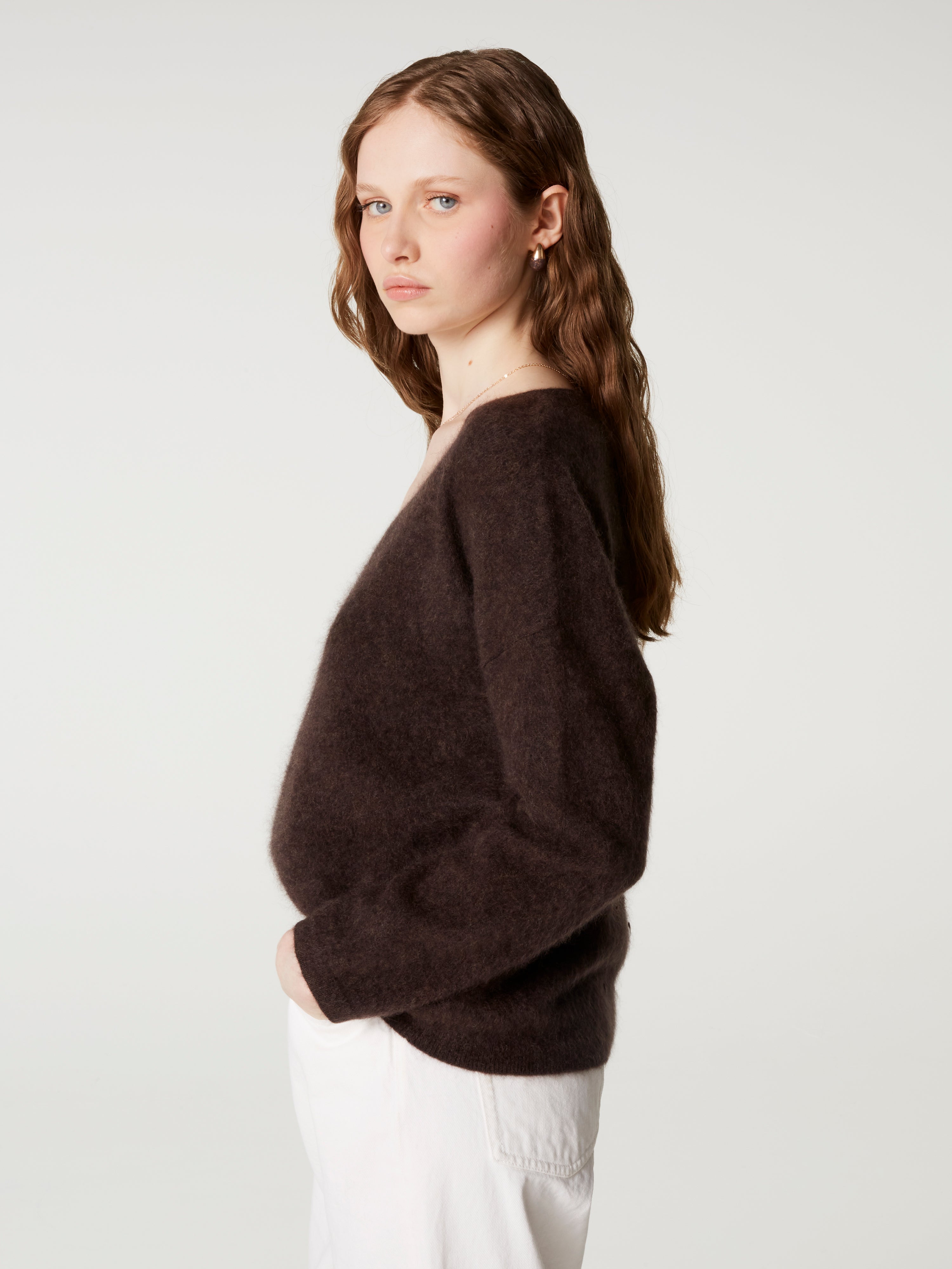 absolut-soeli-pullover-damen-oversize-v-ausschnitt-kaschmir-braun image 3