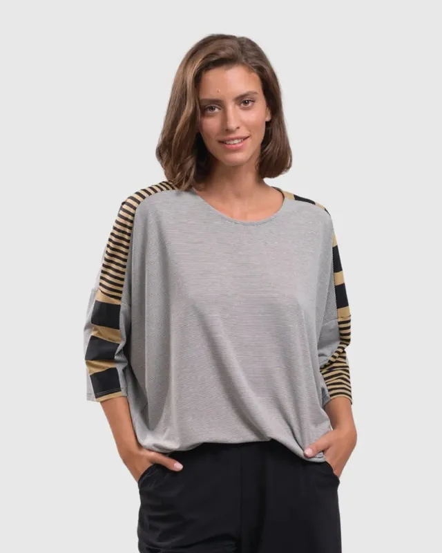 alembika-tekbika-stripe-dolman-top-dunes image 1