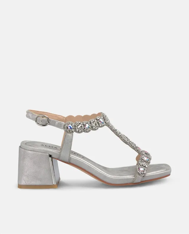 alma-en-pena-sandale-mit-strass-details-silber-absatz-6-cm image 1
