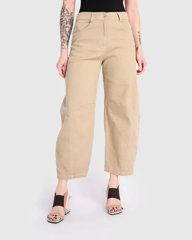 alembika-go-to-barrel-pants-sand image 1