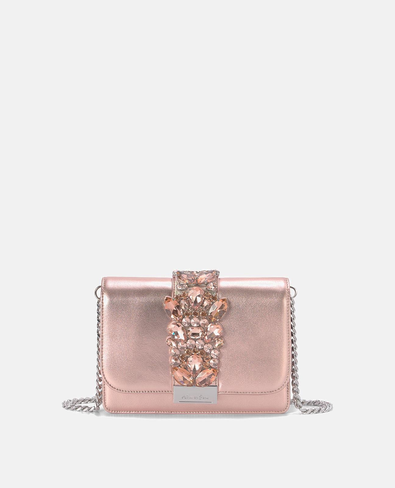 alma-en-pena-alfa-62150-clutch-mit-strass-rosa-leder-umh-ngetasche image 1