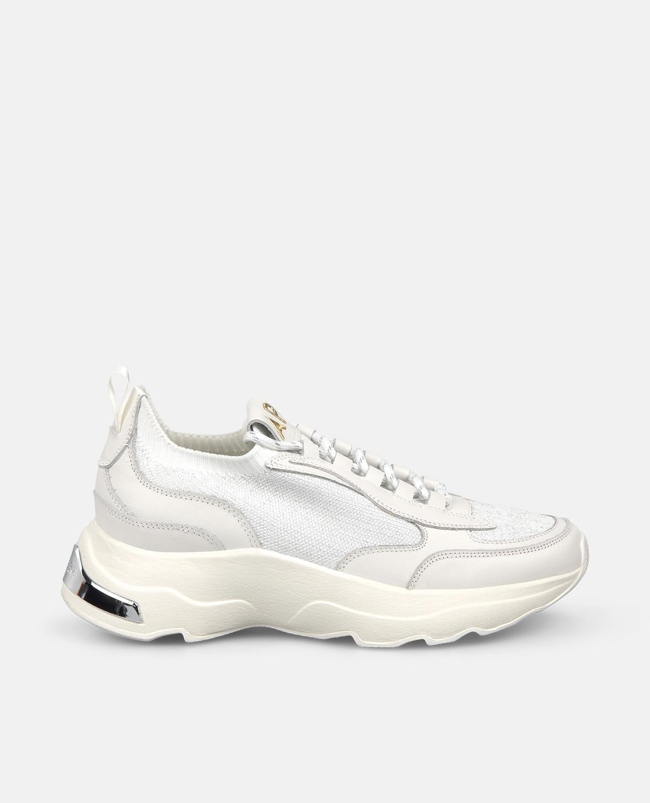 alma-en-pena-sneaker-mit-metallic-finish-wei-e-plateau-sportschuhe image 1