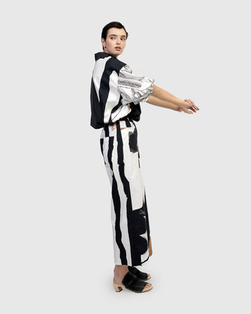 alembika-urban-dakar-bluse-botanica-schwarz-wei image 7