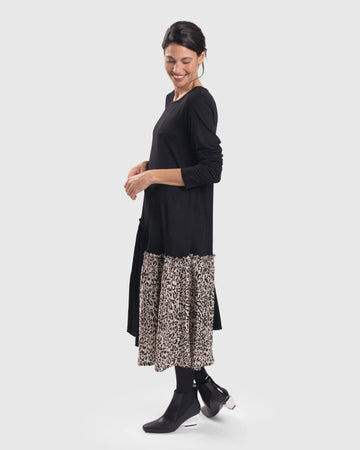 alembika-leo-a-linie-midi-kleid-spots image 2
