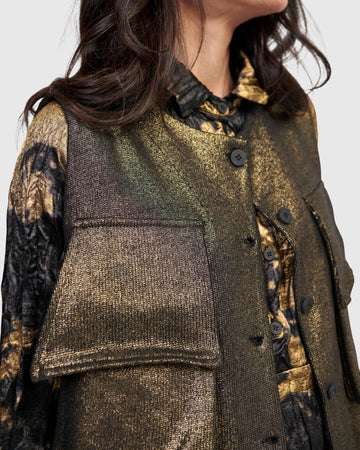 alembika-queenie-utility-weste-damen-gold-metallic image 2