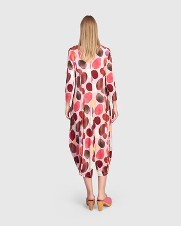 alembika-margarita-cocoon-kleid-magenta-dots image 5