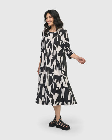 alembika-radio-midi-kleid-mono image 2