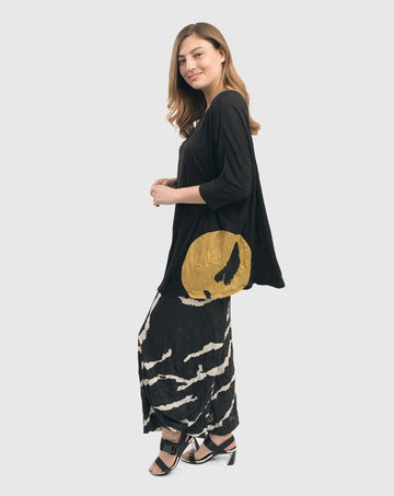 alembika-ice-crinkle-punto-pants-black-stretchhose-mit-print image 7