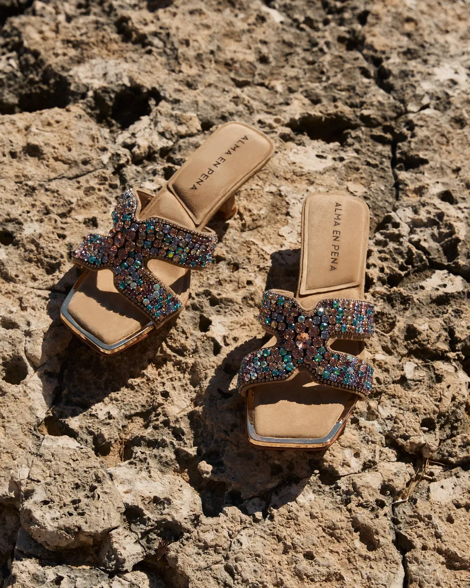 alma-en-pena-double-strap-sandalen-mit-strass-sandalette-arena-6-5-cm image 1