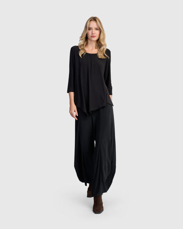 alembika-essential-slinky-point-hem-top-damen-top-schwarz image 6