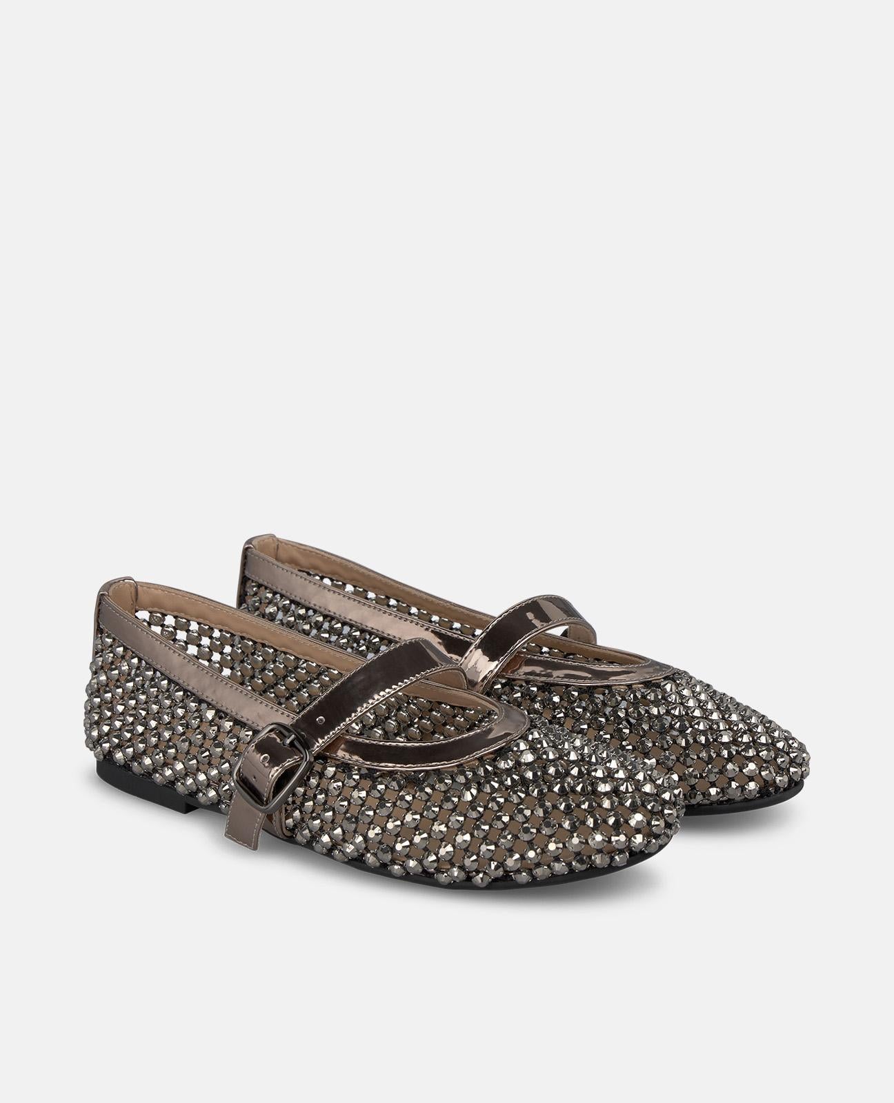 alma-en-pena-metal-mesh-ballet-shoes-damen-ballerinas-silber image 2