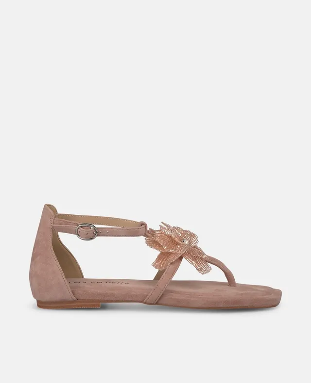 alma-en-pena-flower-flache-sandale-1-cm-strass-rosa image 1