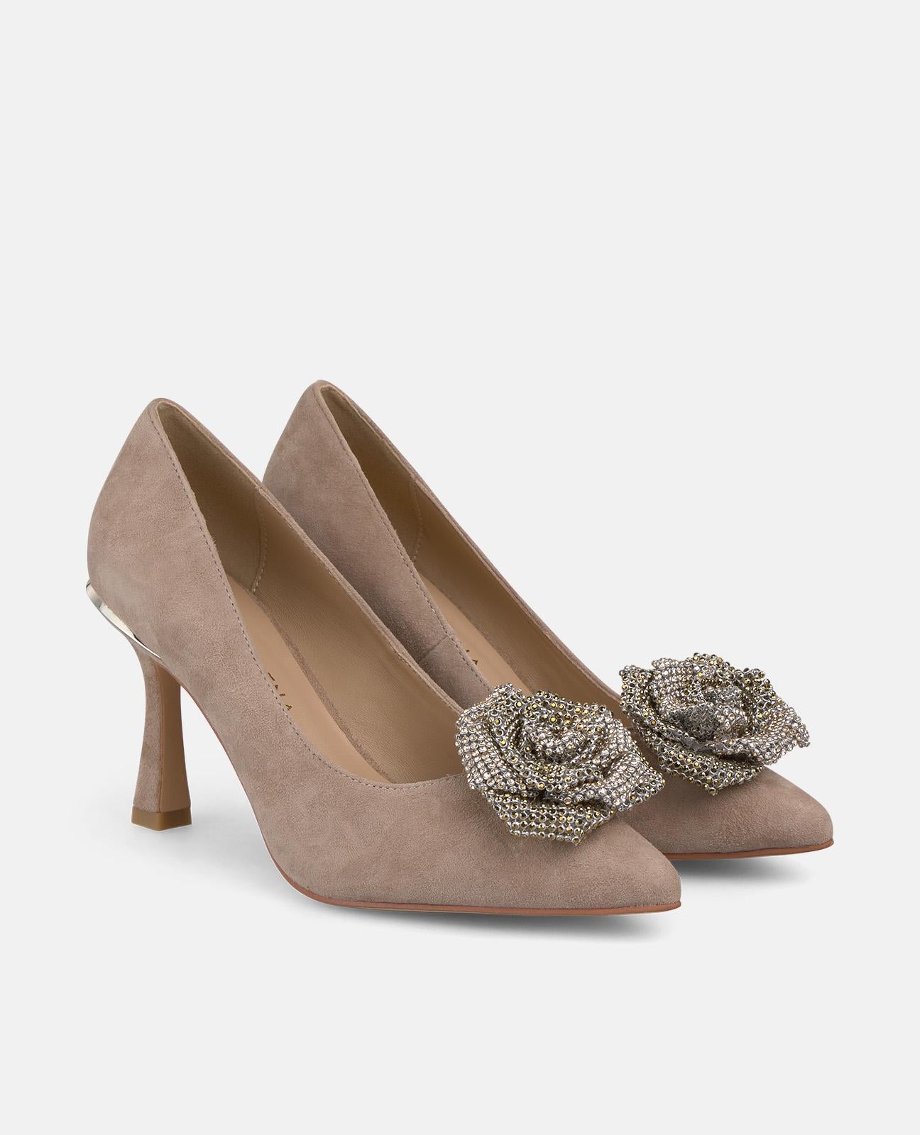 alma-en-pena-flower-heels-pumps-vison-9-cm-spitze-zehen image 2
