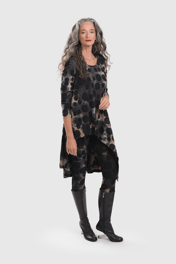 alembika-echo-hi-lo-tunika-jacquard-top-coffee image 2