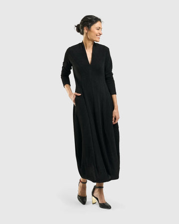 alembika-elvira-cocoon-kleid-schwarz-jacquardkleid-ed549b image 8