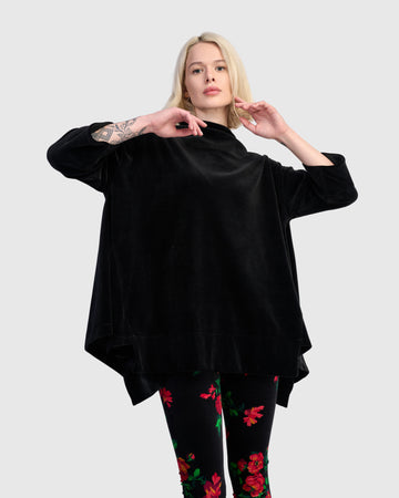 alembika-everyday-velvet-trapeze-top-black-samt-tunika image 6