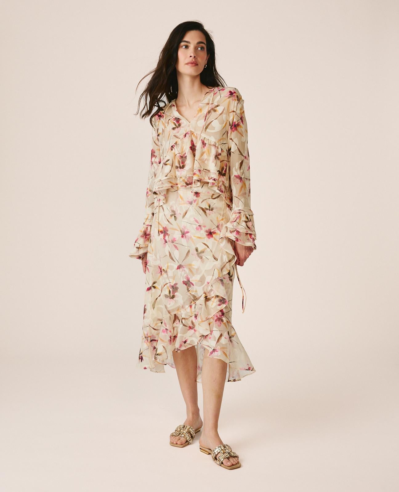 alma-en-pena-wrap-skirt-wickelrock-floral-rosa image 2
