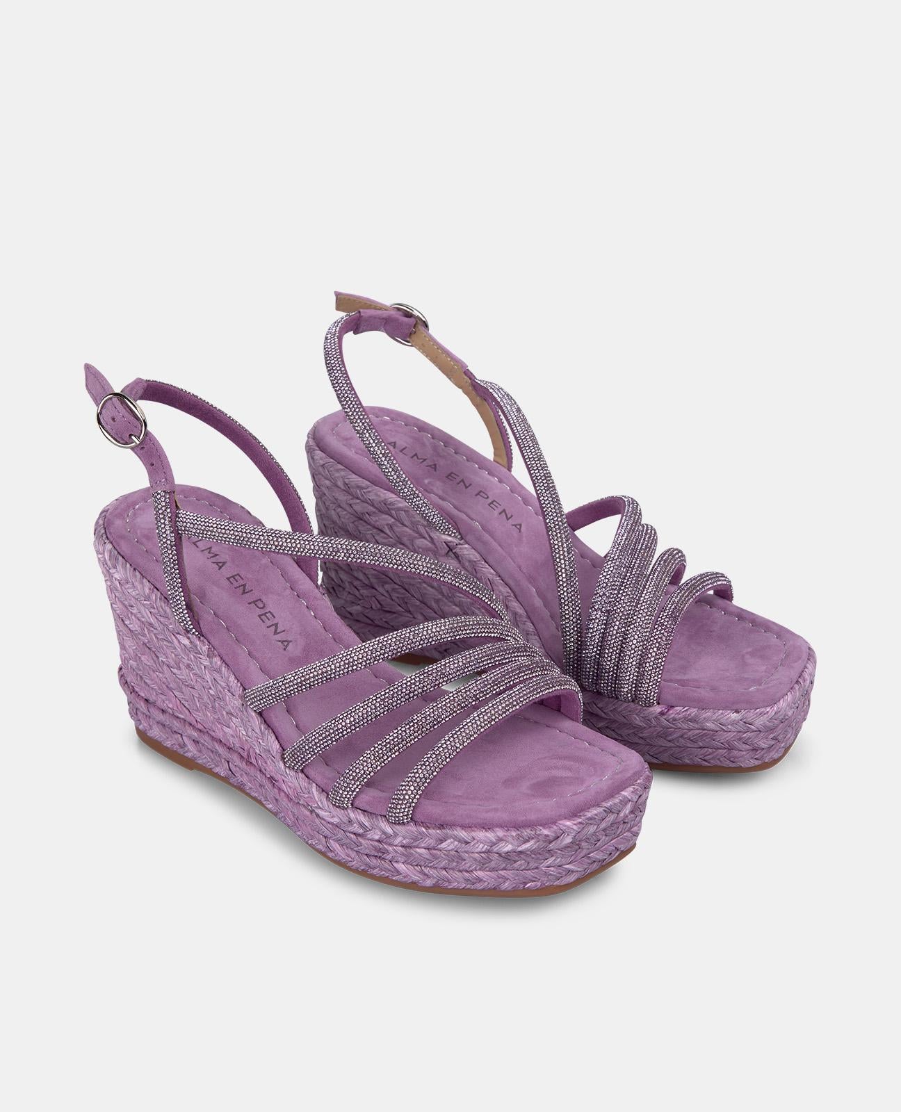 alma-en-pena-keilsandale-mit-strassriemen-violett-square-toe-9-8-cm image 2