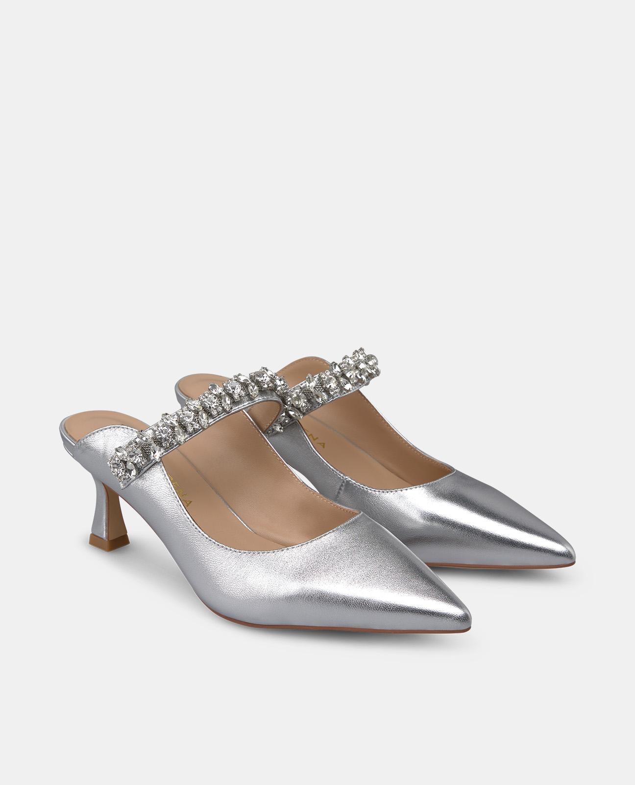 alma-en-pena-mule-schnallenlos-mit-strass-riemen-6-cm-absatz-silber image 2