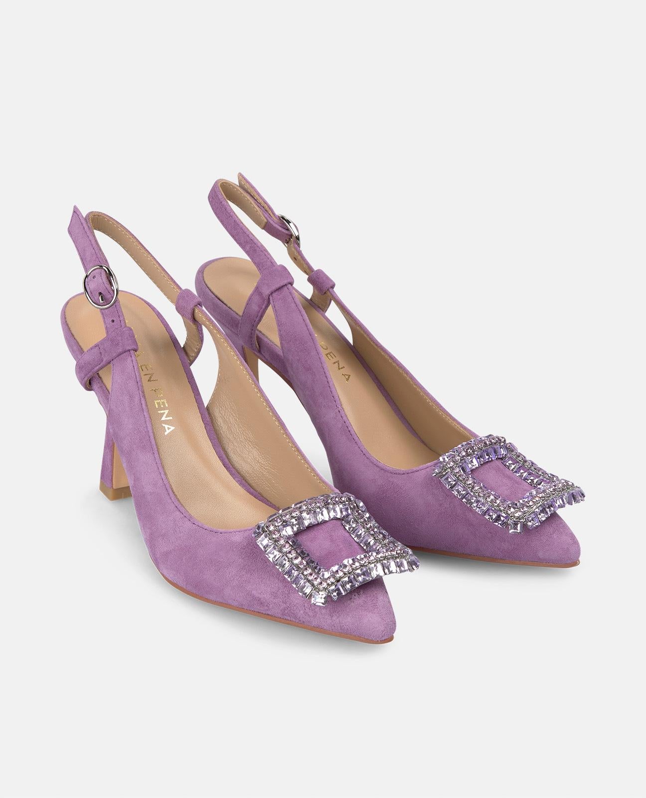 alma-en-pena-brooch-heel-shoe-stiletto-pumps-violett-9-cm-mit-strass-schnalle image 2