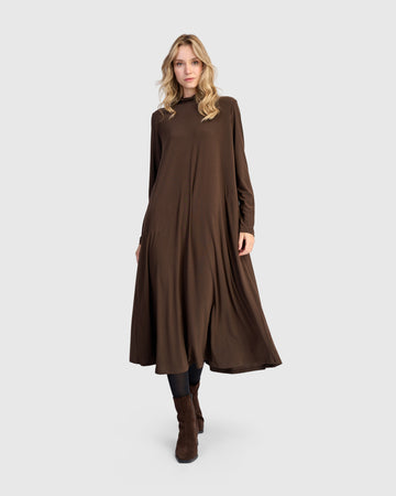 alembika-essential-slinky-a-line-dress-sepia-maxi-a-linien-kleid image 7