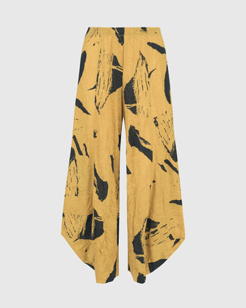 alembika-ru-crinkle-punto-pants-yellow-damen-hose image 6