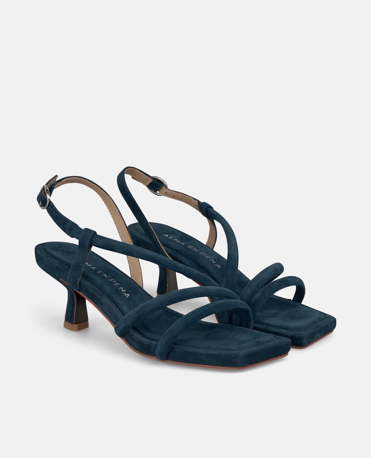 alma-en-pena-mini-suede-sandale-mit-riemen-5-5-cm-absatz-azul-marino image 2